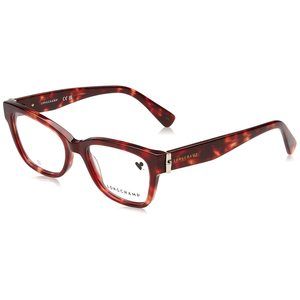 New Longchamp LO-2713 640 Red Havana Eyeglasses 54/17/140